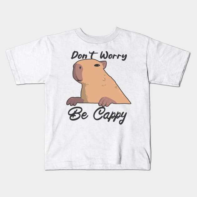 Don't Worry Be Cappy Kids T-Shirt by kousnua